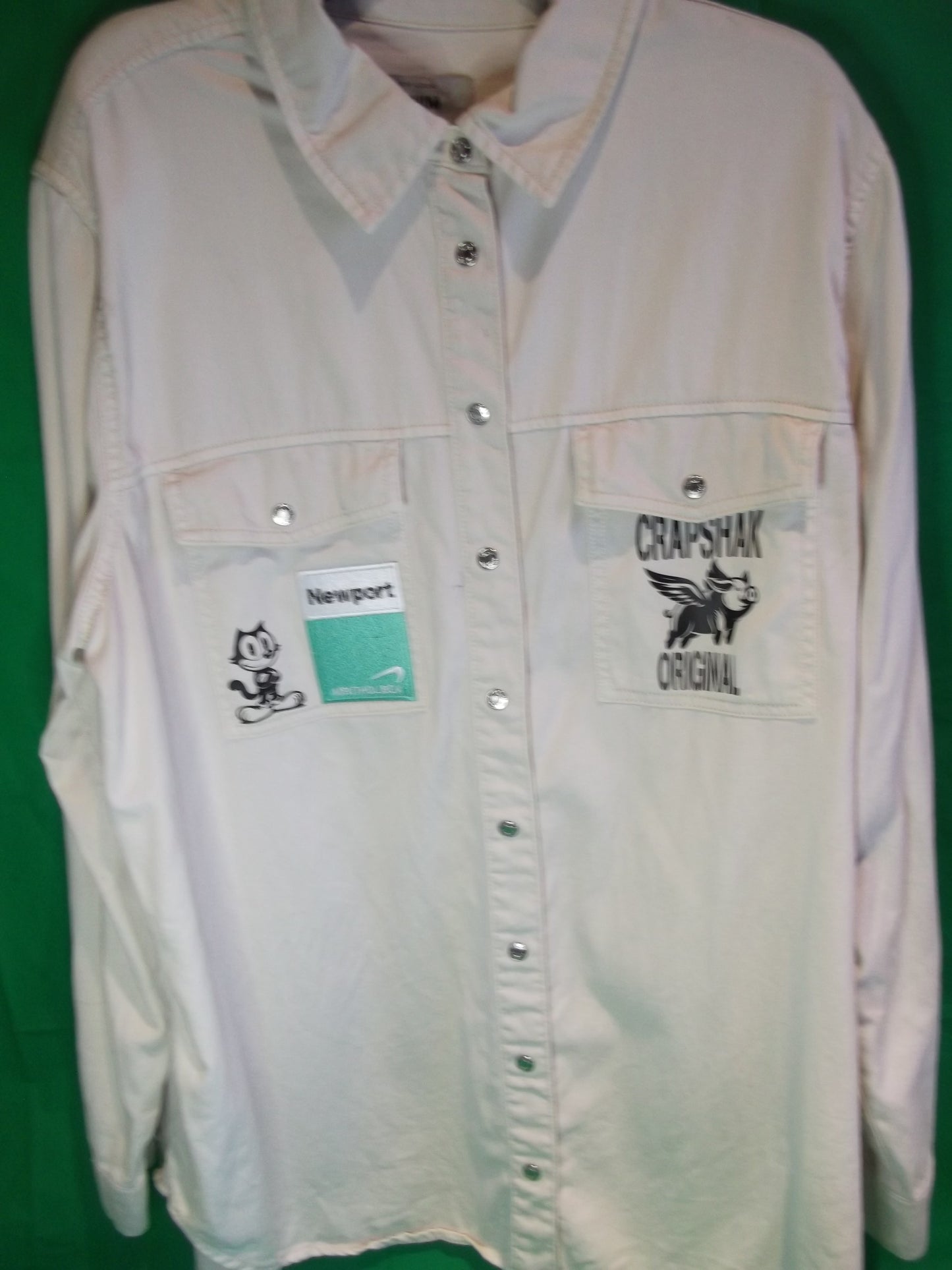 Born to Win Custom White denim shirt