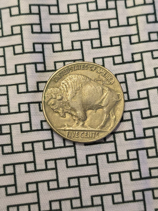 1937 5 cent Indian head and Buffalo coin