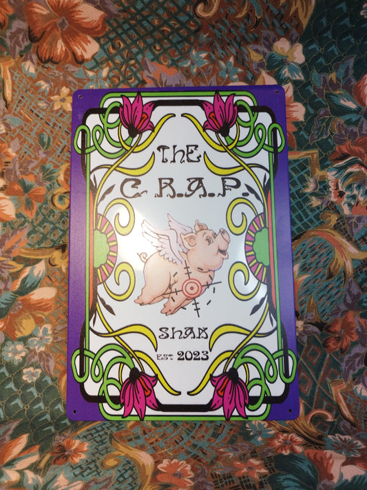 Crap Shak Tin Metal Sign