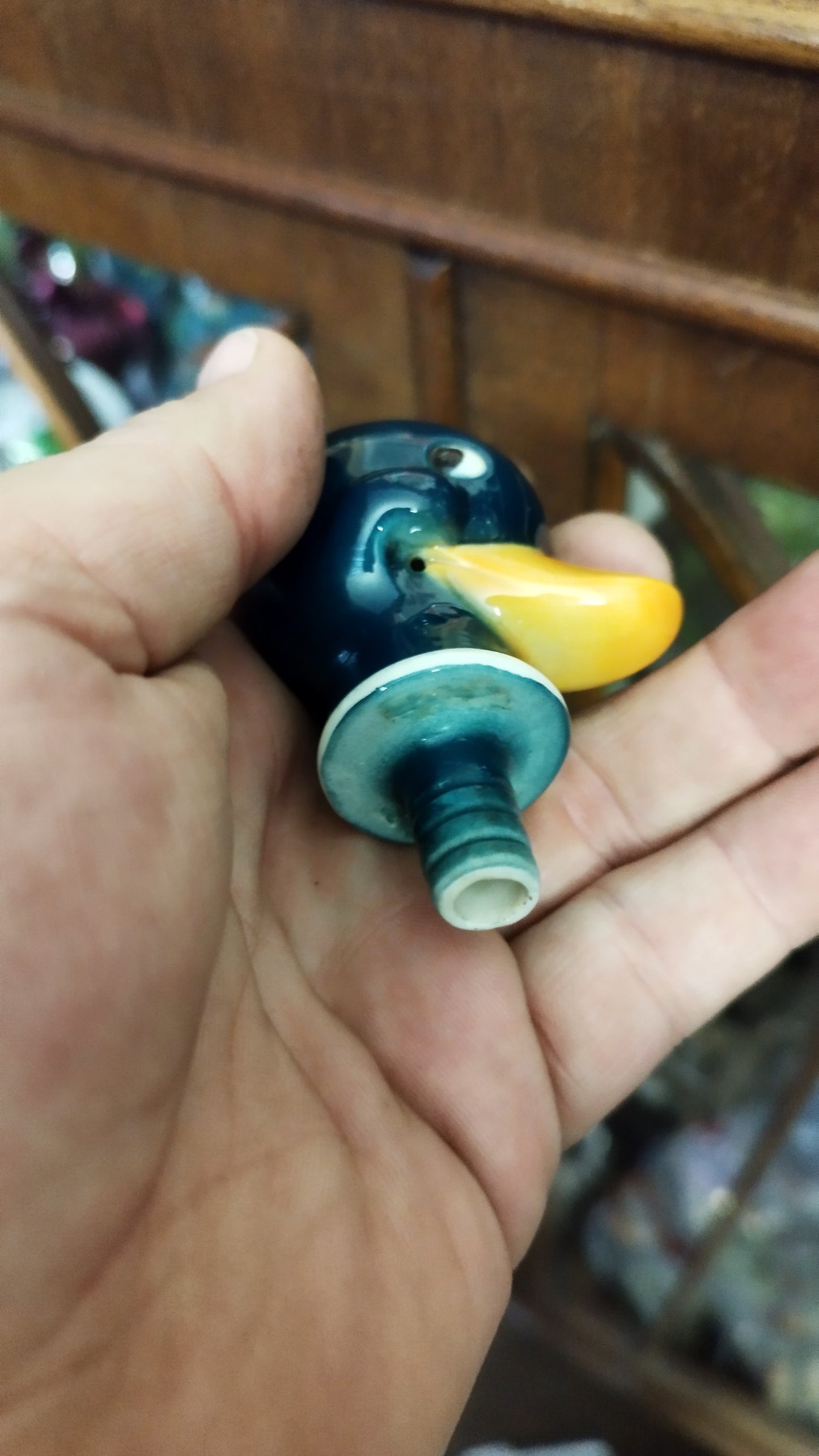 Cute vintage duck head drinks pourer