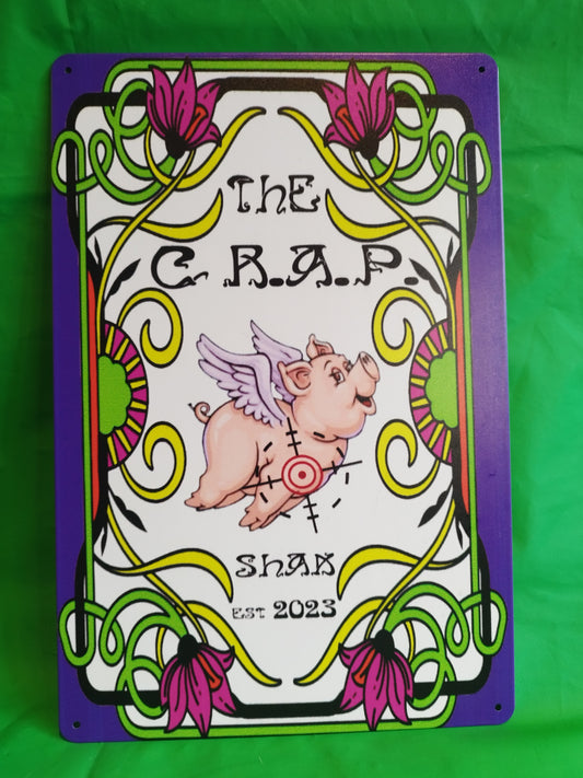 Crap Shak Tin Metal Sign