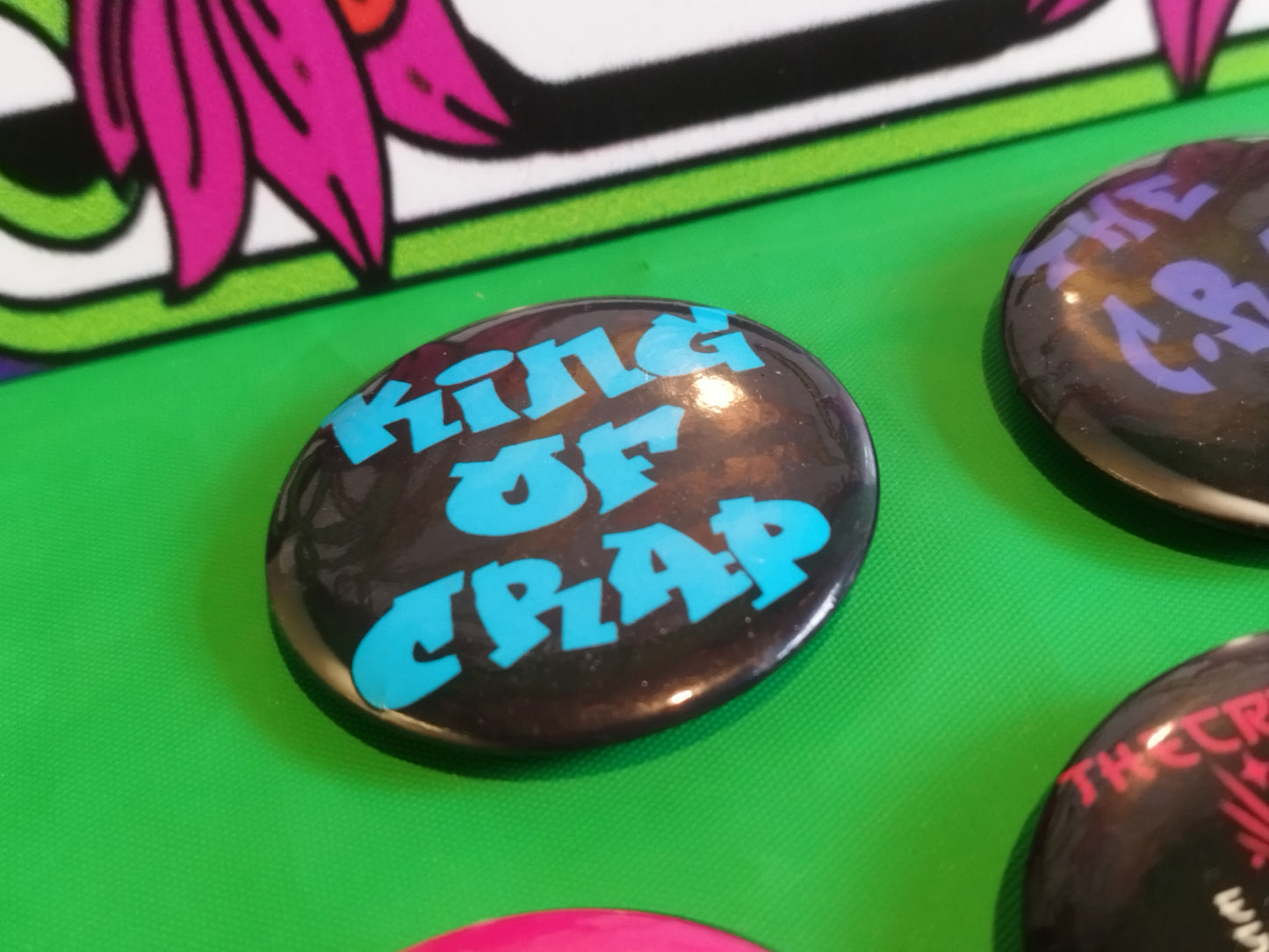 Set of 5 Crap Shak Pin Badges