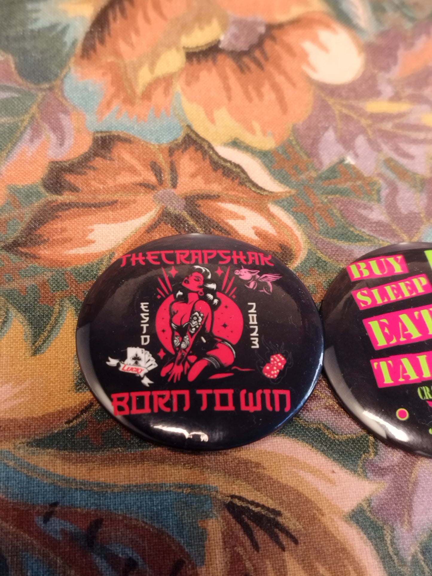 Pair of Custom Pin Badges