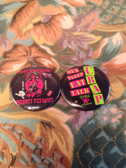 Pair of Custom Pin Badges