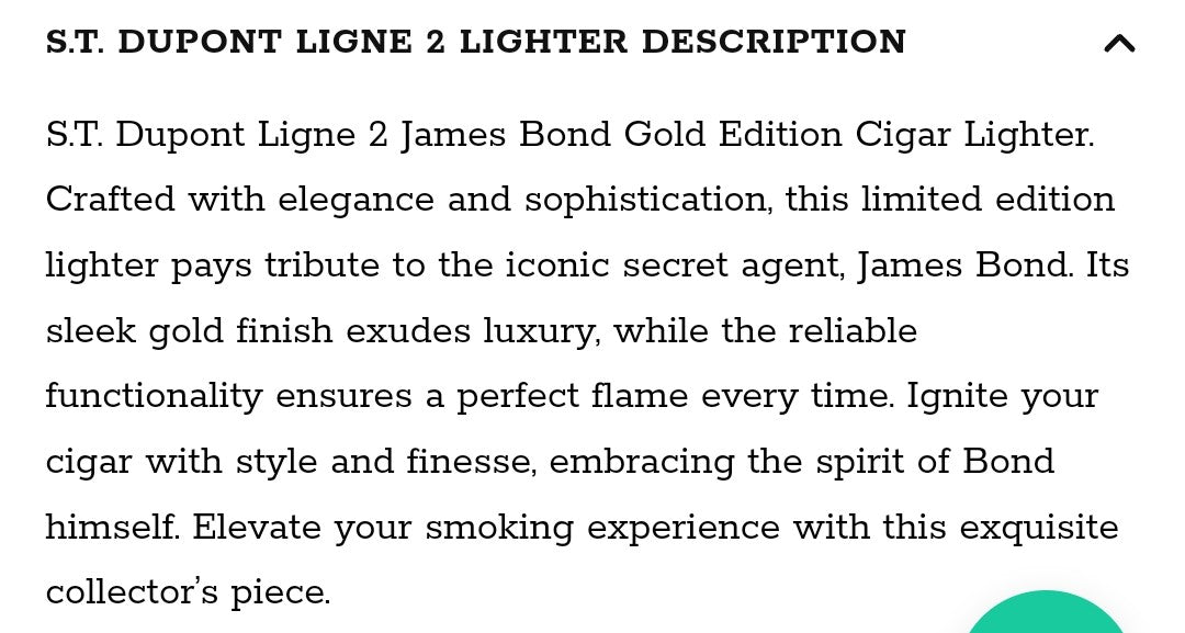 S.t. Dupont luxury 007 limited edition cigar lighter