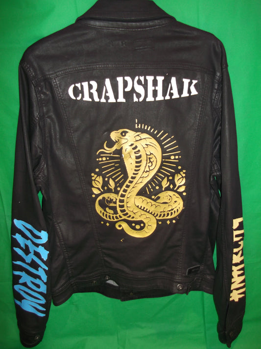 Custom Crap Shak Black Denim Jacket