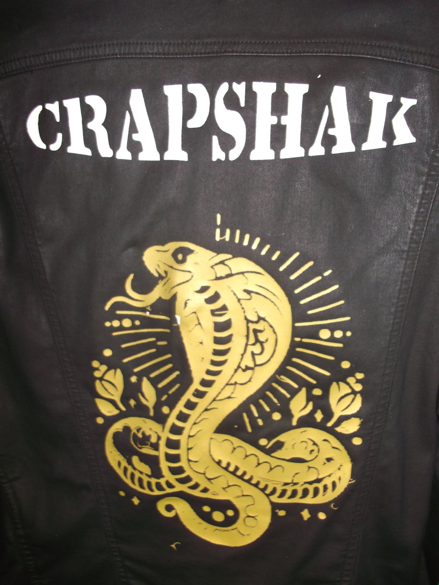 Custom Crap Shak Black Denim Jacket