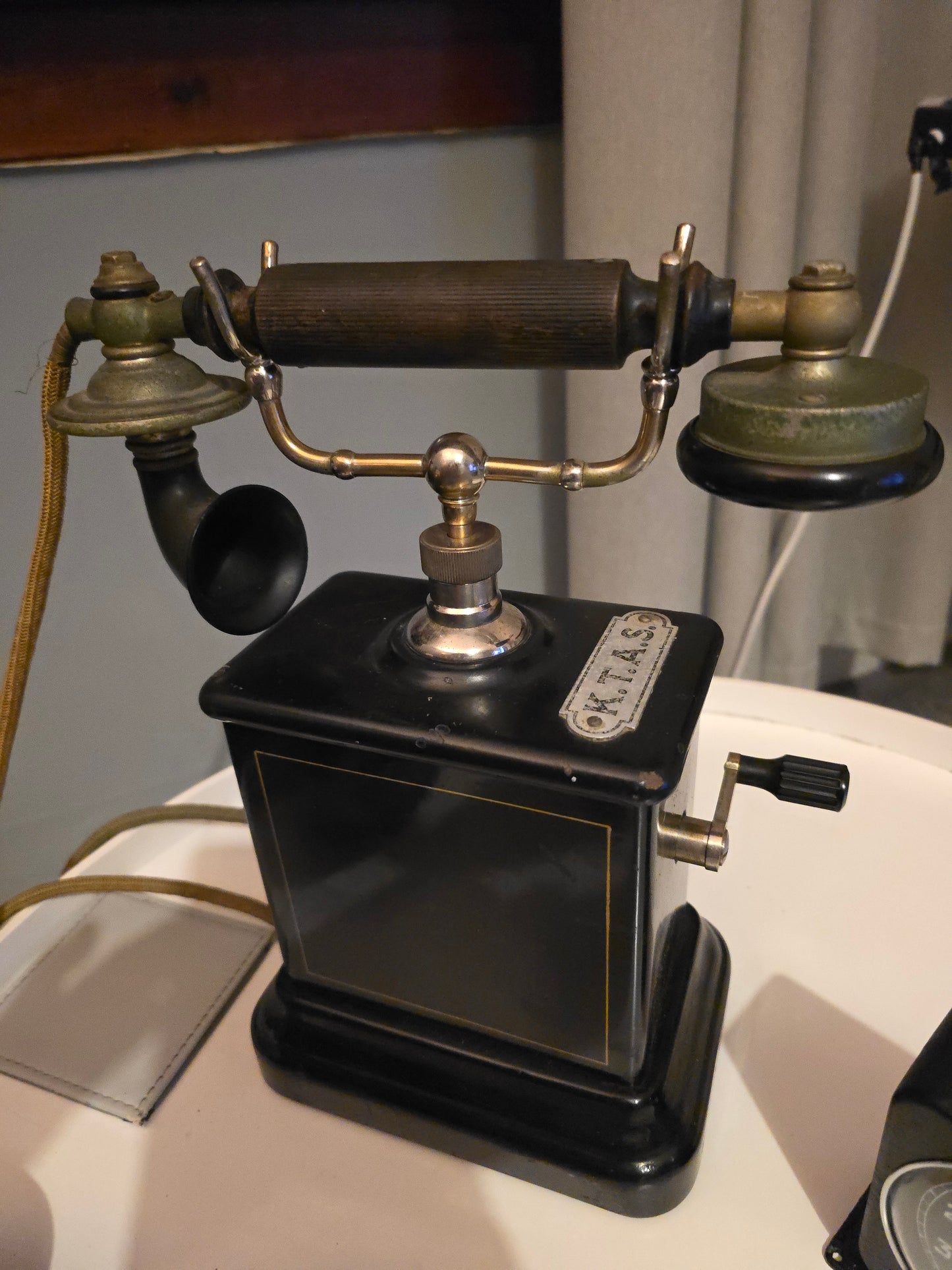 1880s K.T.A.S. European magnetic wind up phone