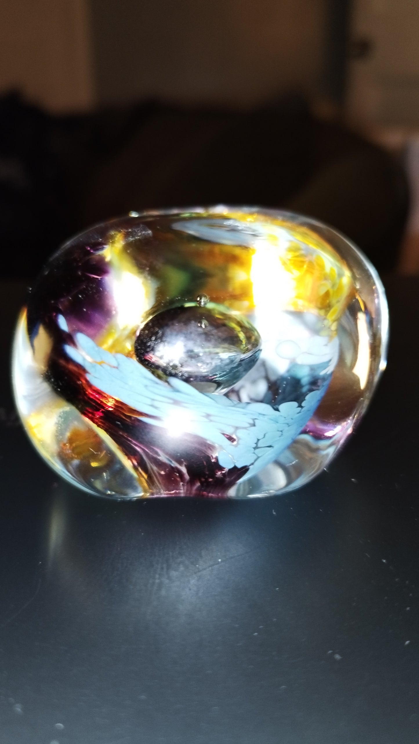 Selkirk glass paperweight