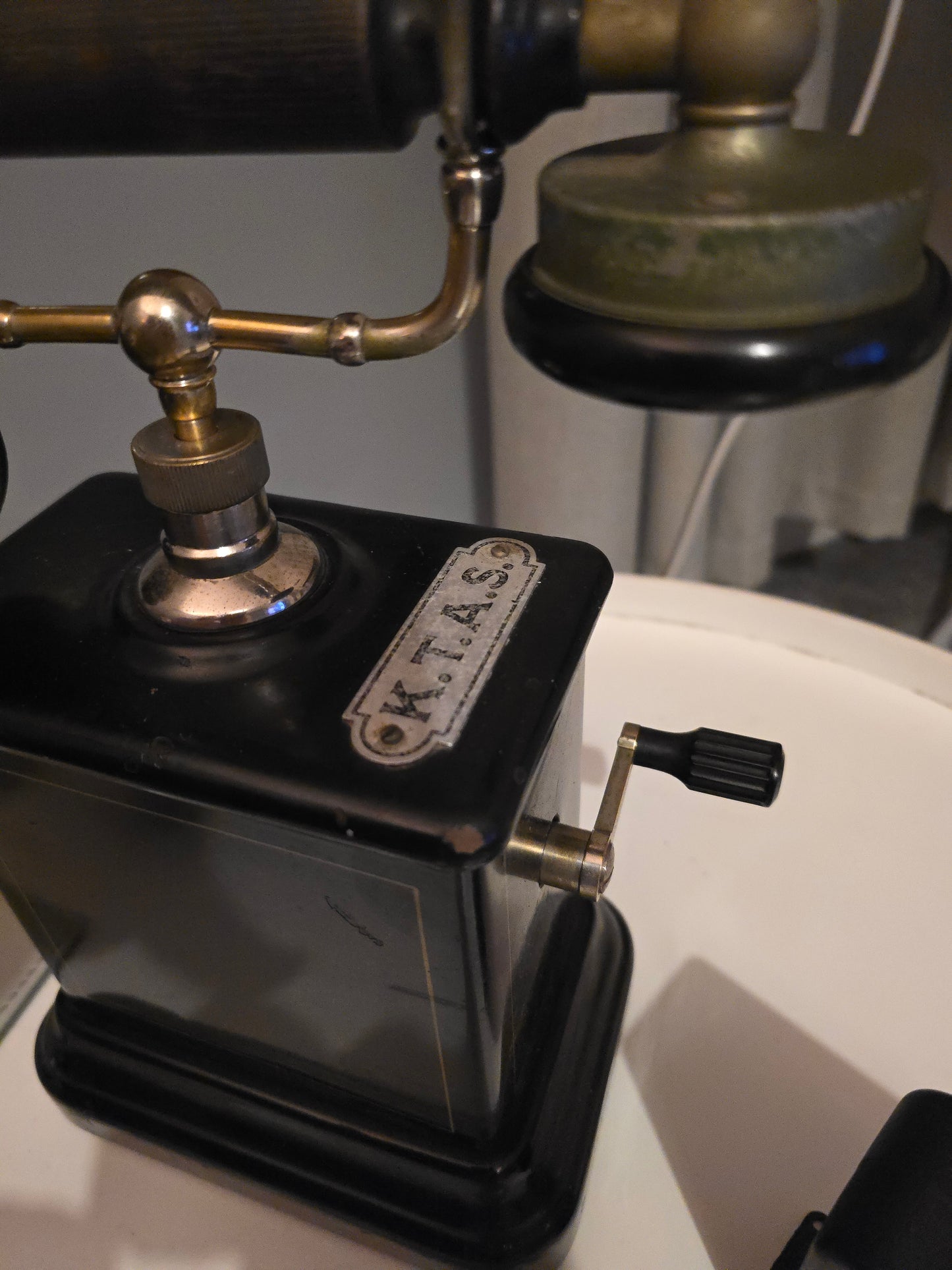 1880s K.T.A.S. European magnetic wind up phone